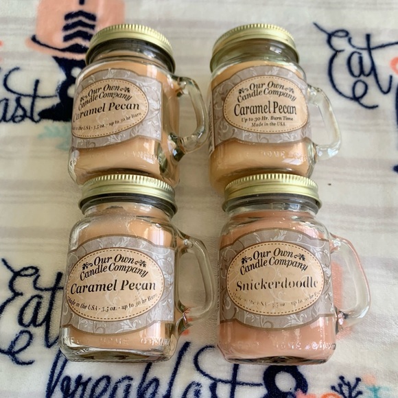 Other - 🍪 Mason Jar Farmhouse Style Candles x4 🍪
